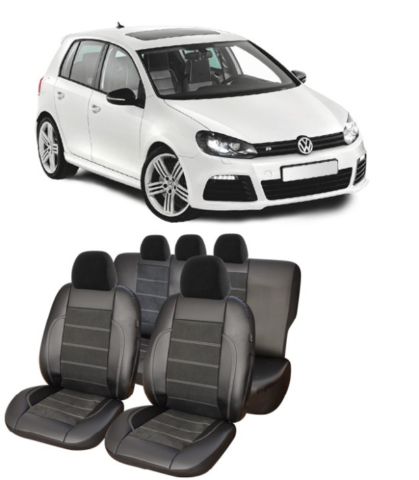 Huse scaune auto piele Alcantara dedicate VW Golf 5 (2003-2009)