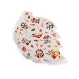 Cumpara ieftin Suport vase fierbinti pluta ceramica multicolora Leaf cm 15 x 23 H