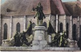 Cluj. Statuia Matei Corvinul (circulata 1931)