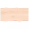 Blat masa 100x50x2 cm stejar masiv netratat contur organic