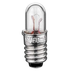 Bec miniatural incandescent E5 12V(DC) 80mA alb cald 2700K Goobay 9521