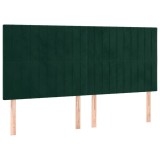 Cumpara ieftin Tablie de pat verde inchis 160x5x118/128 cm catifea