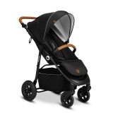 Carucior sport Lionelo Natt, 0-22 kg, capotina XXL, Negru Onyx