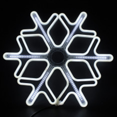 Fulg de zapada luminos, LED SMD, 59x51 cm, alb rece, alimentare retea foto