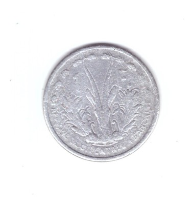 Moneda Africa Occidentala franceza 1 franc 1948, extrem de uzata foto
