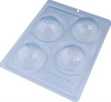 Forma ciocolata Sfere fatetate, 3 parti, 4 cavitati, &Oslash;60mmxh30mm
