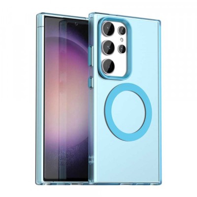 Husa MagSafe pentru Samsung Galaxy S24 Ultra S928, Techsuit, CandyCase, Albastra foto