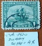 U.S.A--(1920)- ''Sosirea PILGRIMILOR'''13VAL.-(Cat SCOTT-=4$)-STAMPILAT-Vezi-Scan