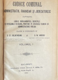 CODICE COMUNAL ADMINISTRATIV , FINANCIAR SI JUDECATORESC 1896