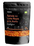 Spirale ecologice cu linte rosie si in auriu, 250g, Niavis