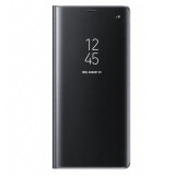 Husa de protectie Samsung Clear View Standing pentru Galaxy Note 8, Black, Negru, Alt material