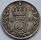 Marea Britanie , 3 Pence 1918, George V