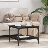 vidaXL Masă de cafea Stejar Negru 55 x 55 x 40 cm Lemn compozit 881901