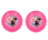 Set de 2 boluri pentru copii Disney, plastic, roz, 16,6 x 3,9 cm