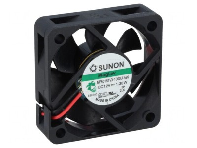 Ventilator Axial 12V DC 50x50x15mm 31,43m3/h 38,1dBA foto