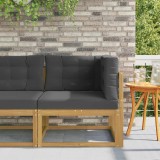 vidaXL Sofa Colțar pentru Exterior Poliester Alb 901548