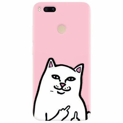 Husa silicon pentru Xiaomi Mi A1, White Cat foto