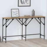 vidaXL Masă de consolă stejar artizanal 140 x 29 x 75 cm Lemn compozit