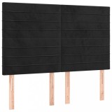 Cumpara ieftin Tablii de pat, 4 buc, negru, 72x5x78/88 cm, catifea