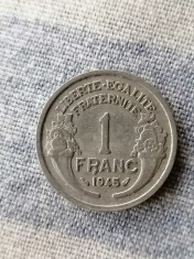 MONEDA- 1 FRANC 1945- FRANTA