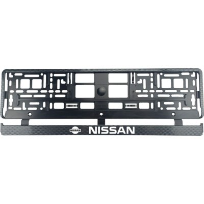 Set 2 bucati, suport numar inmatriculare Carbon, Nissan foto