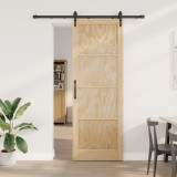 Ușa glisantă vidaXL cu set de accesorii 83x232 cm lemn masiv pin