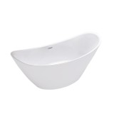 Cada freestanding Leziter Flow 170, 170x75x72cm, Acril Sanitar Curat, Alb, Independenta, 190L, Garantie 36 luni