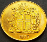 Cumpara ieftin Moneda 1 KRONA / COROANA - ISLANDA, anul 1975 *cod 2047 A = luciu de batere, Europa