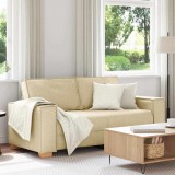 Gossi canapea cu 2 locuri, crem, 140 cm, material textil