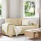 vidaXL Canapea cu 2 locuri, crem, 140 cm, material textil 4104987