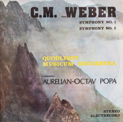Vinyl/vinil - C.M. von Weber - Symphony No. 1 / Symphony No. 2 foto