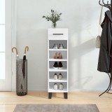 vidaXL Pantofar, alb, 30x35x105 cm, lemn compozit