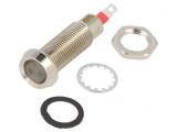 Lampă de Control LED Verde 24-28VDC &Oslash;8.1mm IP67 Alamă