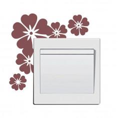 Sticker decorativ pentru intrerupator, Flori, 11 cm, 12208ST-21