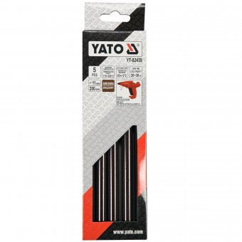 Set 5 batoane de lipici termofuzibil, Yato YT-82439, 11.2x200mm, Maro foto