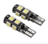 Set 2 Becuri Led W5W T10 9 Smd Canbus Portocaliu