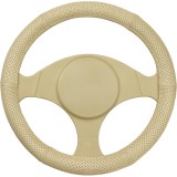 Cumpara ieftin Husa Volan Piele Naturala Perforata Bej 37-39 Cm Umbrella
