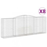 Cumpara ieftin Cosuri gabion arcuite 8 buc, 400x50x140/160 cm, fier galvanizat