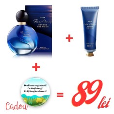 Set cadou Far Away Beyond the Moon , parfum 50 ml + crema de maini 30 ml + insigna motivationala cadou