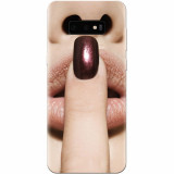Husa silicon pentru Samsung Galaxy S10 Lite, Finger Purple Nailpolish Girl Lips