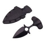Cumpara ieftin Cutit Tactic Vanatoare IdeallStore&reg; Spear Trap, 8cm, Negru, Teaca Curea, Otel Inoxidabil, Camping, Drumetii