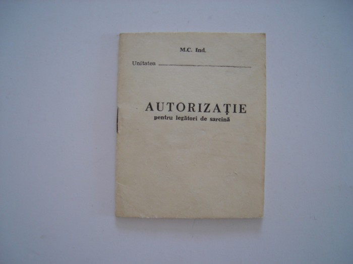 Autorizatie pentru legatori de sarcina, 1992, necompletat