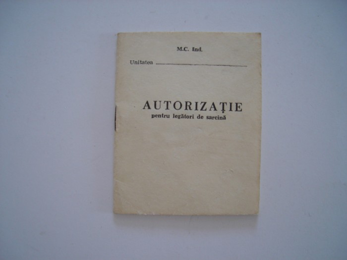 Autorizatie pentru legatori de sarcina, 1992, necompletat