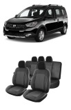 Cumpara ieftin Huse scaune auto piele si textil DACIA DOKKER 2012 - 2019 (bancheta fractionata)