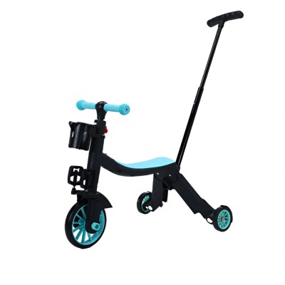 Bicicleta 8 in 1, Flippy, Transformabila, Multifunctionala, Reglare Inaltime, cu Maner de Impingere Detasabil, Tricicleta, Trotineta, 3 Roti, Pedale, foto