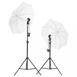 Kit lumini studio foto, trepiede+umbrele GartenMobel Dekor, vidaXL