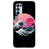 Husa compatibila cu Oppo Find X3 model The great Wave of Kanagawa, Silicon, TPU, Viceversa, Transparent, Carcasa