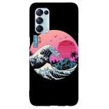 Husa compatibila cu Oppo A5 (2020) model The great Wave of Kanagawa, Silicon, TPU, Viceversa, Transparent, Carcasa