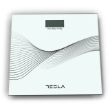 Cantar corporal Tesla BS103W, 180kg, baterii 2xAAA 30x30cm, Alb