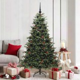 vidaXL Brad de Crăciun artificial Verde 180 cm PVC și metal și plastic 3395551